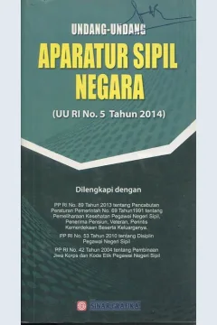 Cover Undang-undang aparatur sipil negara :  UU RI No. 5 tahun 2014