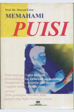 Cover Memahami puisi / Prof. Dr. Mursal Esten; penyunting, Tim Penyunting Angkasa