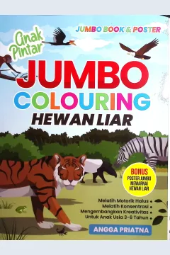 Cover Anak pintar jumbo colouring hewan lar / Angga Priatna; penyunting, Irwan Rouf