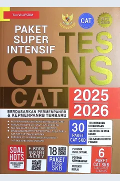 Cover Paket super intensif tes CPNS CAT 2025-2026 / Tim Visi PSDM; penyunting, @eka. fitri