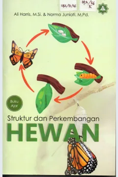 Cover Struktur dan Perkembangan Hewan Buku Ajar / Ali Harris, M.Si, Norma Juniati, M.Pd