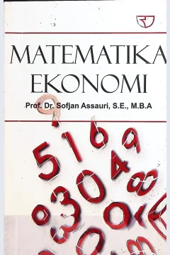 Cover Matematika Ekonomi / Sofyan Assauri
