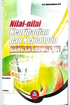 Cover Nilai-nilai kepribadian dan kejuangan bangsa indonesia / Dr.H. Kabul budiyono, M.Si. ; Editor  Ridwan