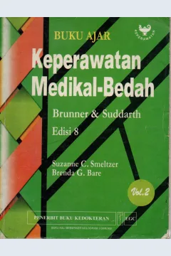 Cover Buku ajar keperawatan medikal bedah volume 2 Brunner & Suddarth / Smeltzer, Suzanne