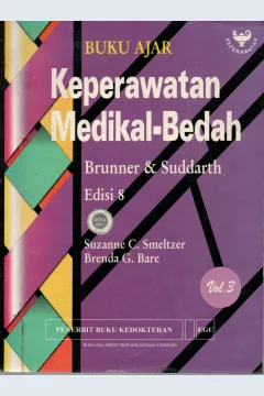Cover Buku ajar keperawatan medikal bedah volume 3 Brunner & Suddarth / Smeltzer, Suzanne