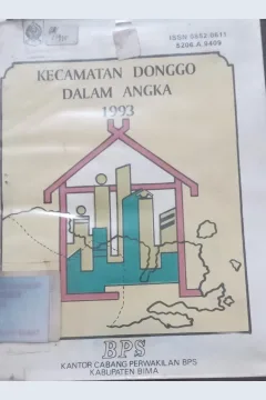 Cover Kecamatan Donggo dalam Angka 1993 / BPS Kantor Cabang Perwakilan BPS Kabupaten Bima