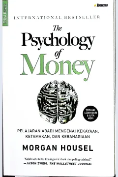 Cover The psychology of Money / Housel, Morgan; penerjemah, Zia Anshor; penyunting, Lucia Aryani
