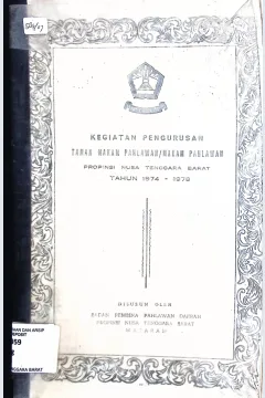 Cover Kegiatan Pengurusan Taman Makam Pahlawan / Makam Pahlawan Propinsi Nusa Tenggara Barat Tahun 1974-1978