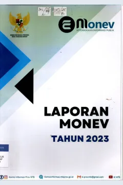 Cover Laporan Monev Tahun 2023 / Komisi Informasi Provinsi Nusa Tenggara Barat
