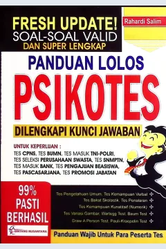 Cover Panduan lolos psikotes  untuk CPNS, TNI, POLRI & karyawan swasta / Rahardi Salim