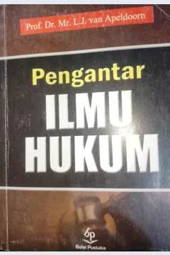 Cover Pengantar ilmu hukum / Prof. Dr. Mr. L.J van Apeldoorn