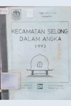 Cover Kecamatan Selong Dalam Angka 1993 / Kantor Statistik Kabupaten Lombok Timur dan BPS NTB