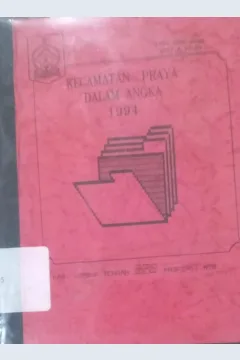 Cover Kecamatan Praya Dalam Angka 1994 / Kabupaten Lombok Tengah BPS Provinsi NTB