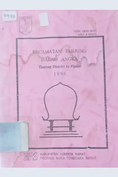 Cover Kecamatan Tanjung Dalam Angka 1996 / BPS Kabupaten Lombok Barat dan Provinsi NTB