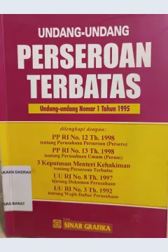 Cover Undang-Undang Perseroan Terbatas :  UU No. 1 Th. 1995