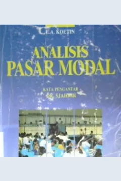 Cover Analisis pasar modal / E.A Koetin