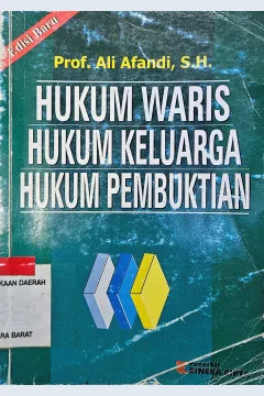 Cover Hukum waris hukum keluarga hukum pembuktian / Ali Afandi