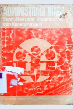 Cover Administrasi niaga, surat menyurat, koperasi organisasi dan kepemimpinan, oleh JA Marolly / JA Marolly