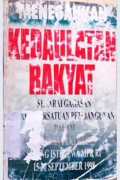 Cover Menegakkan Kedaulatan Rakyat,