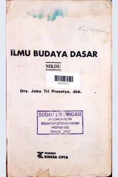 Cover Ilmu Budaya dasar / Drs. Joko Tri Prasetya