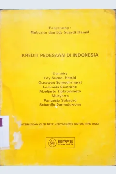 Cover Kredit pedesaan di Indonesia / Dumairi...[et.al]