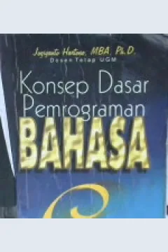 Cover Konsep dasar pemrograman bahasa C / Hartono, jogiyanto