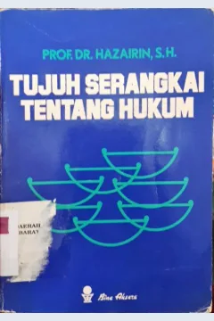 Cover Tujuh serangkai tentang hukum / Hazairin