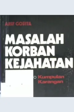 Cover Masalah korban kejahatan. / Arif Gostaf