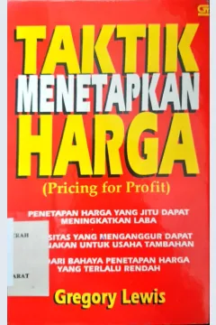 Cover Taktik menetapkan harga / Gregory Lewis