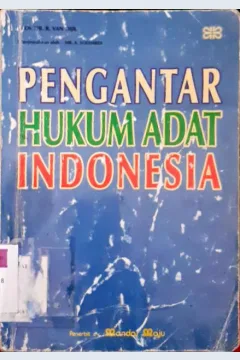 Cover Pengantar hukum adat Indonesia / Prof. DR. R. Van Dijk; diterjemahkan, MR. A Soehardi