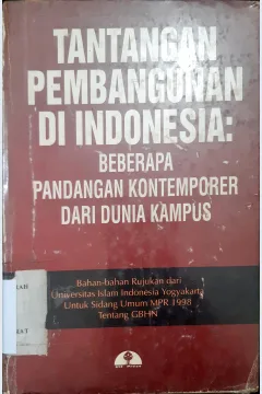 Cover Tantangan pembangunan di Indonesia :  Beberapa pandangan kontemporer dar dunia kampus