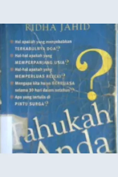 Cover Tahukah anda ?, / Ridha Jahid