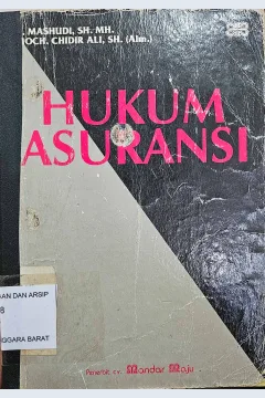 Cover Hukum asuransi / Mashudi, Moch. Chidir Ali