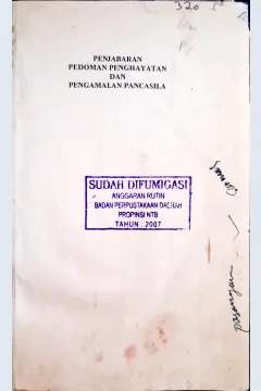 Cover Penjabaran pedoman penghayatan dan pengamalan pancasila
