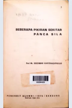Cover Beberapa pikiran sekitar Pancasila, / Soediman Kartohadiprodjo