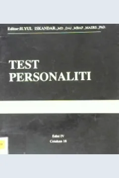 Cover Test personaliti / Editor: H. Yul Iskandar