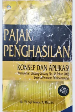 Cover Pajak Penghasilan Konsep dan Aplikasi, YB. Sigit Hutomo