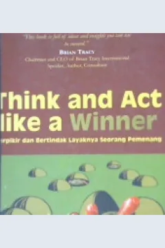 Cover Think and act like a winner, Berfikir dan bertindak layaknya seorang pemenang/ Muk Kuang / Muk Kuang