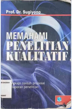 Cover Memahami Penelitian Kualitatif / Prof.Dr Sugiyono