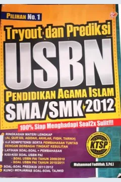 Cover Tryout dan prediksi USBN pendirian agama islam SMA, / Muhammad Fadlillah, S.Pd.i ; penyunting, Nien