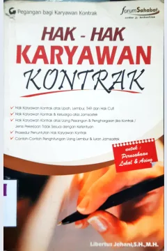 Cover Hak-hak karyawan kontrak / Libertus Jehani,S.H.,M.H.