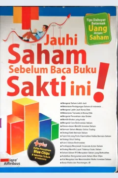 Cover Jauhi saham sebelum baca buku sakti ini / Iqra Alfirdaus ; editor, Putri Erine Nareswati