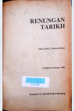 Cover Renungan Tarikh / K.H.E. Abdurrahman