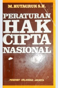 Cover Peraturan hak cipta nasional / M. Hutauruk