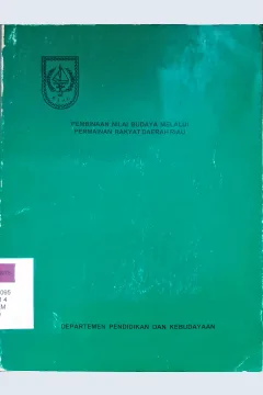 Cover Pembinaan nilai budaya melalui permainan rakyat Daerah Riau / Syahrial De Saputra Tarigan, Novendra, Refisrul, Sasmita