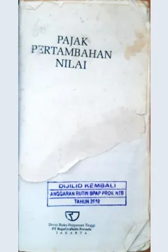 Cover Pajak pertambahan nilai / Untung Sukardji
