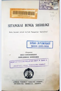 Cover Setangkai bunga sosiologi / Selo Soemarjan; Soelaeman Soemardi