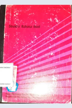 Cover Struktur bahasa Buol / Ahmad Garuncang... [et.al.]. --