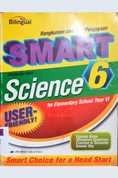 Cover Rangkuman dan pengayaan smart science for elementary school year VI / Norashikin Mozri / Norashikin Nozri