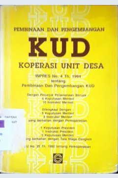 Cover Pembinaan dan pengemabangan KUD (Koperasi Unit Desa)